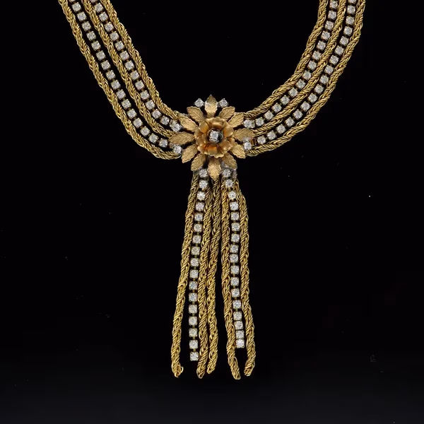 Rare Vintage Rhinestone Necklace