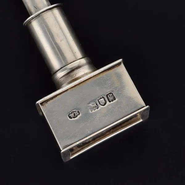 Edwardian Lantz Patented Silver Combination Stamp Dispenser and Moistener