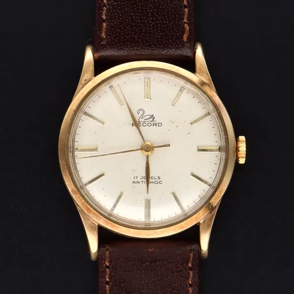 9ct Gold Record Watch