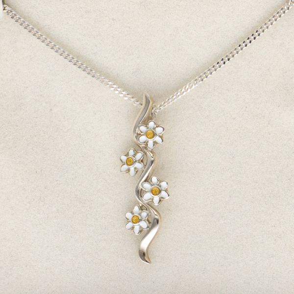 Sheila Fleet Daisies at Dawn Pendant