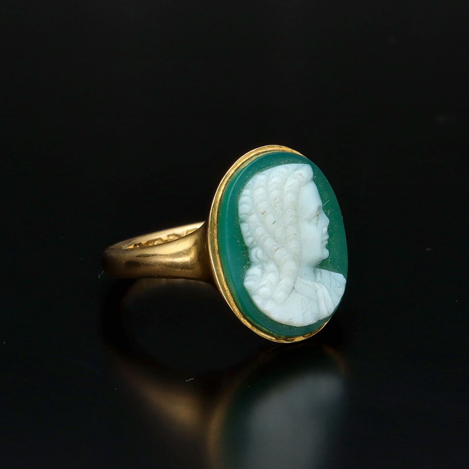 Silver on sale cameo ring