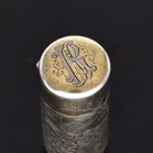 Victorian Silver Gilt Scent Bottle in the style of Kate Greenway