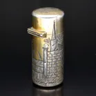 Victorian Silver Gilt Scent Bottle in the style of Kate Greenway