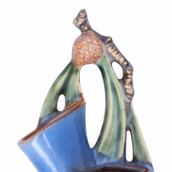 American Art Pottery Roseville Pine Cone Double Wall Pocket
