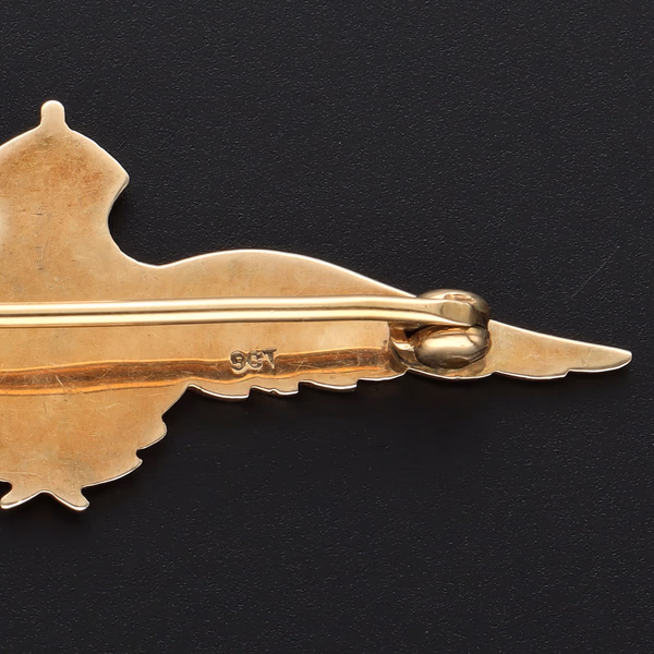 9ct Gold RAF Sweetheart Brooch