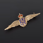 9ct Gold RAF Sweetheart Brooch