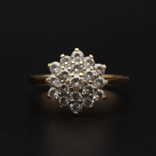 9ct Gold Diamond Cluster Ring image-2