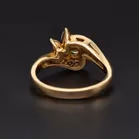 18ct Gold Peridot and Diamond Ring