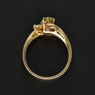 18ct Gold Peridot and Diamond Ring