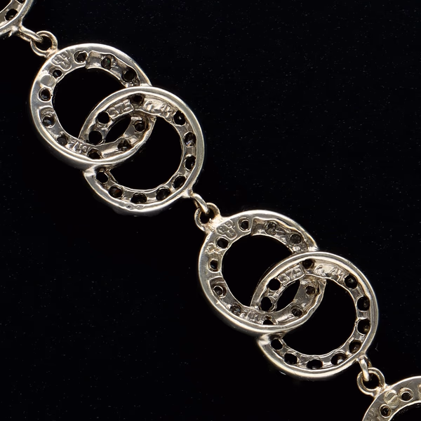 9ct White Gold Diamond Necklace