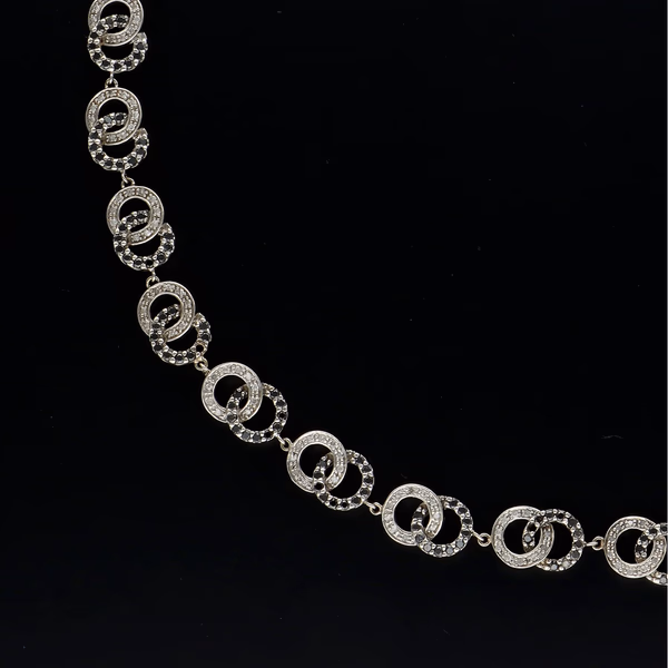 9ct White Gold Diamond Necklace