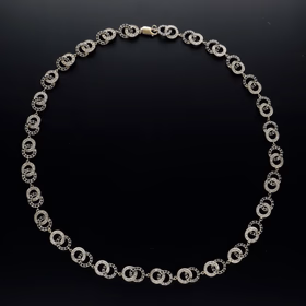 9ct White Gold Diamond Necklace