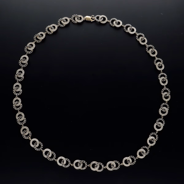 9ct White Gold Diamond Necklace