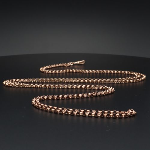 9ct Rose Gold Muff Chain image-3