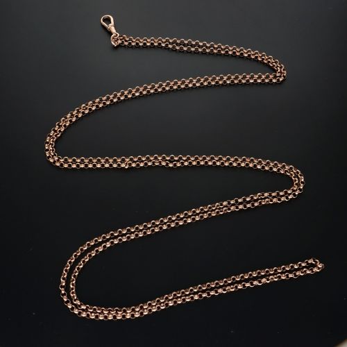 9ct Rose Gold Muff Chain image-2