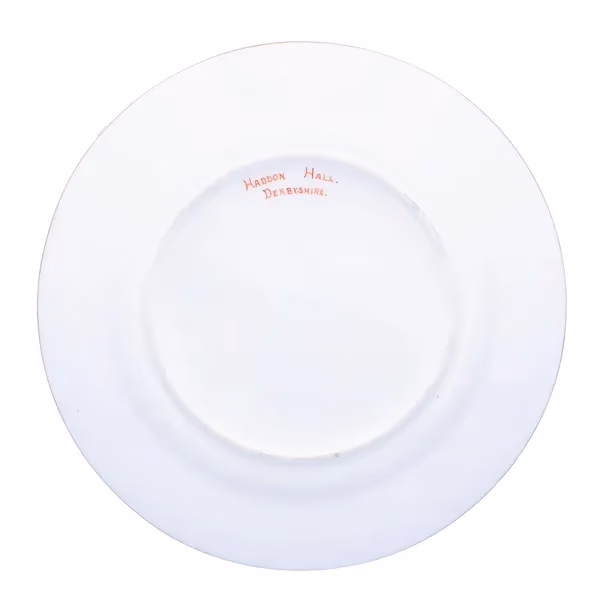 English Porcelain Plate of Haddon Hall
