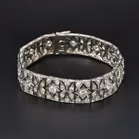 French Belle Epoque Platinum and Old Cut Diamonds Bracelet