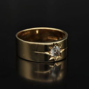 18ct Gold Gents Solitaire Diamond Ring