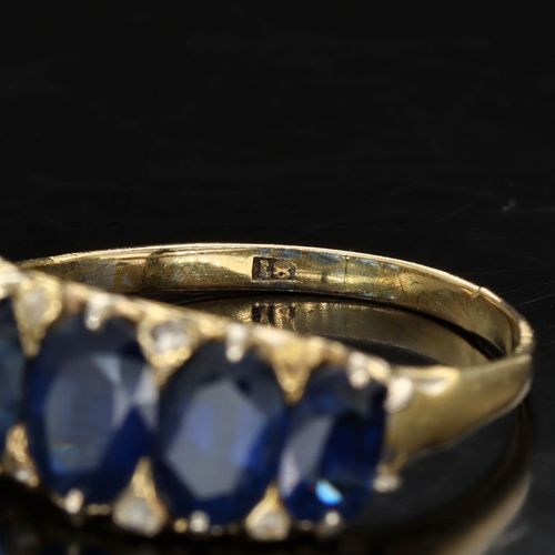 18ct Gold Sapphire and Diamond Ring image-5