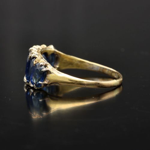 18ct Gold Sapphire and Diamond Ring image-3