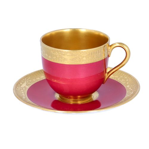 Royal Worcester Coffee Cup and Saucer image-1