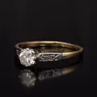 18ct Yellow Gold Diamond Solitaire Ring