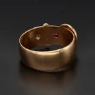 18ct Gold Diamond and Ruby Buckle Ring