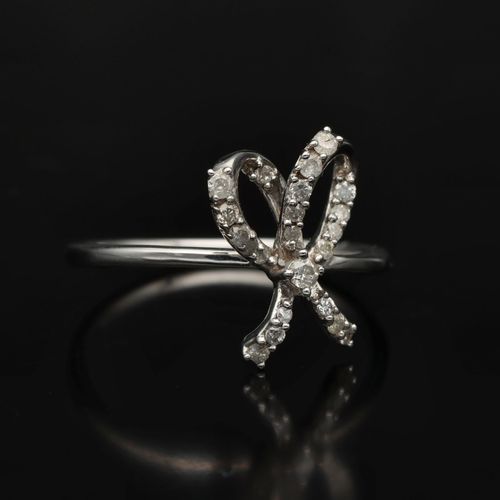 Gold Diamond Bow Ring image-1