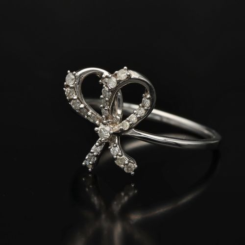 Gold Diamond Bow Ring image-3