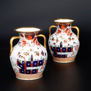 19th Century Pair of Copeland Portland Shape Vases