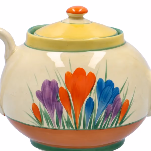 Clarice Cliff "Crocus" Globe Teapot