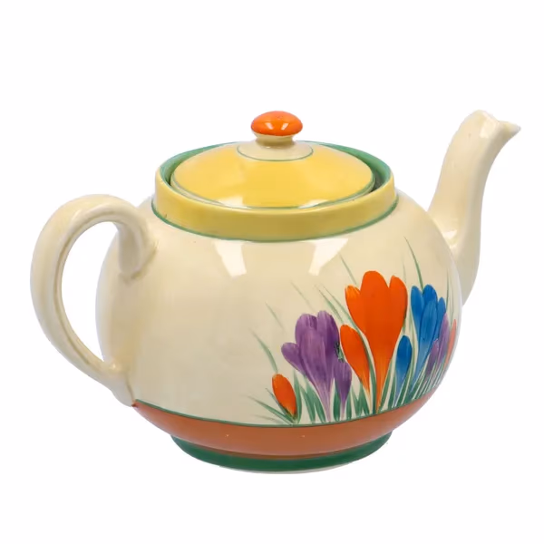 Clarice Cliff "Crocus" Globe Teapot
