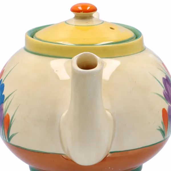 Clarice Cliff "Crocus" Globe Teapot