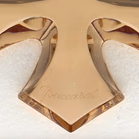 18ct Gold Baccarat Glass Cross Pendant