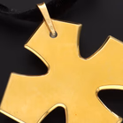 18ct Gold Baccarat Glass Cross Pendant