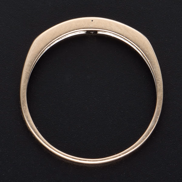 18ct Gold Brilliant Cut - Diamond Ring, Size O 1/2