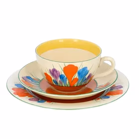 Clarice Cliff ‘Crocus’ Globe Trio