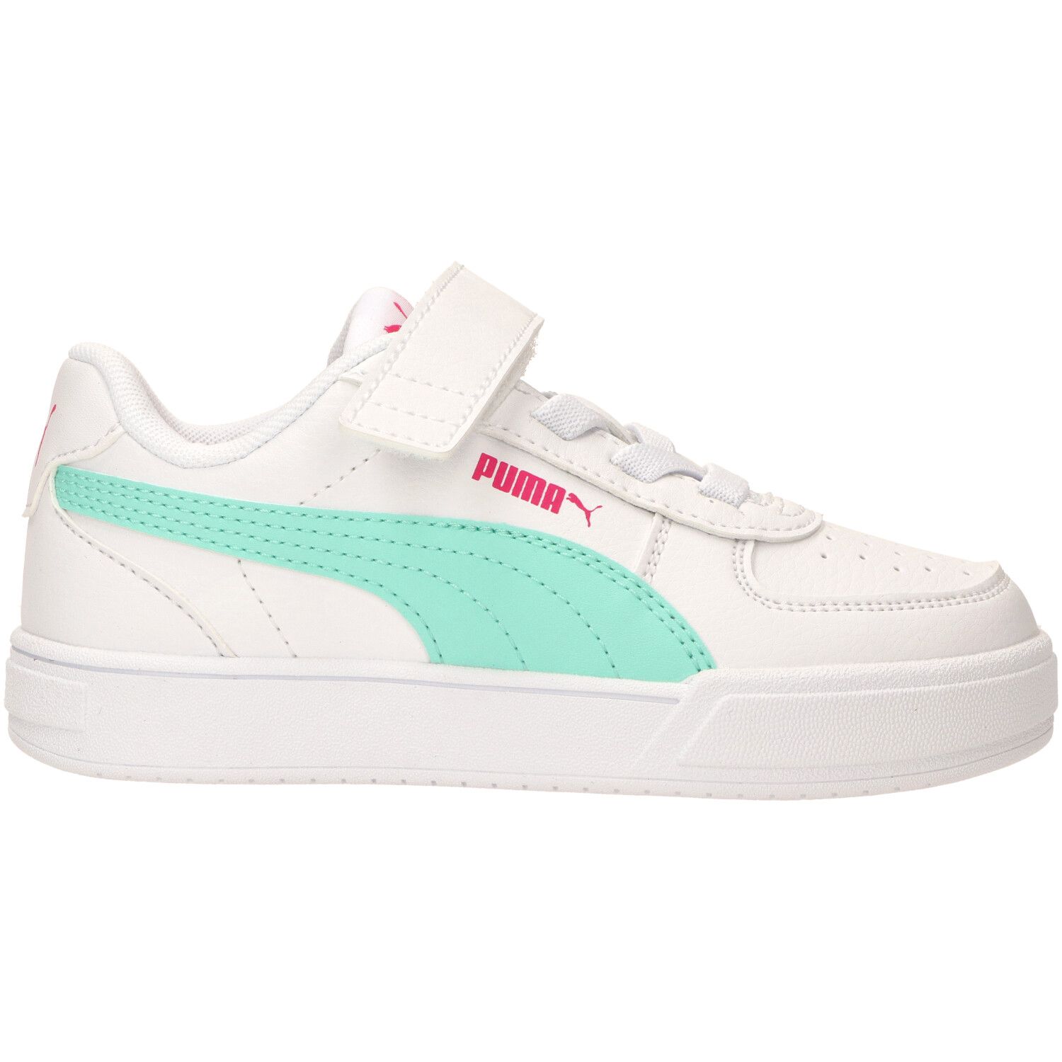 PUMA Caven AC+ PS Unisex Sneakers - White/Mint/GlowingPink - Maat 35