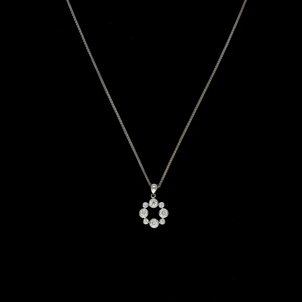 18ct White Gold Bubble Pendant