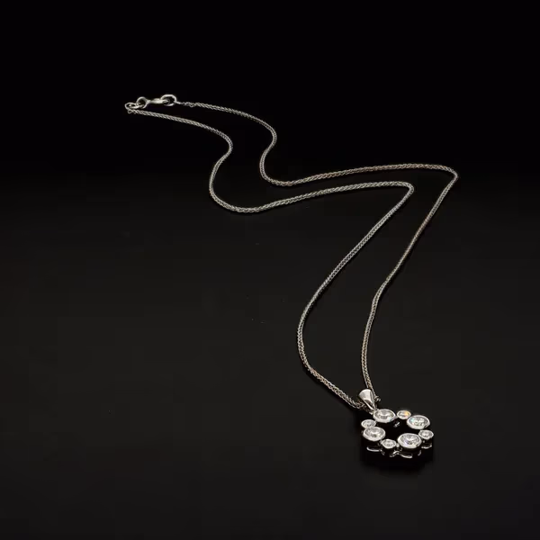 18ct White Gold Bubble Pendant