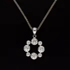 18ct White Gold Bubble Pendant