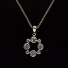 18ct White Gold Bubble Pendant
