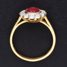 18ct Yellow Gold Ruby & Diamond Ring