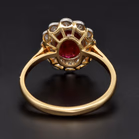 18ct Yellow Gold Ruby & Diamond Ring