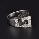 9k Gold Diamond Buckle Ring