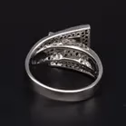9k Gold Diamond Buckle Ring