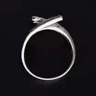 9k Gold Diamond Buckle Ring