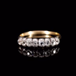 360° view of The Antique Victorian Old Mine Cut Diamond Half Hoop Ring