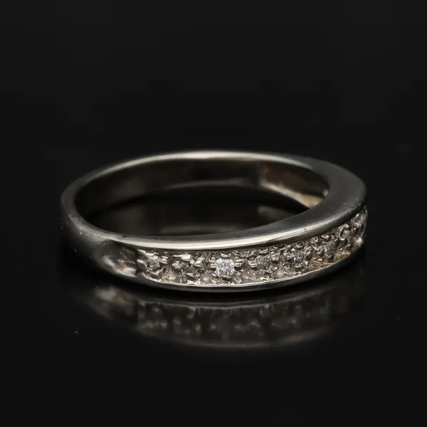 9ct White Gold Half Eternity Ring