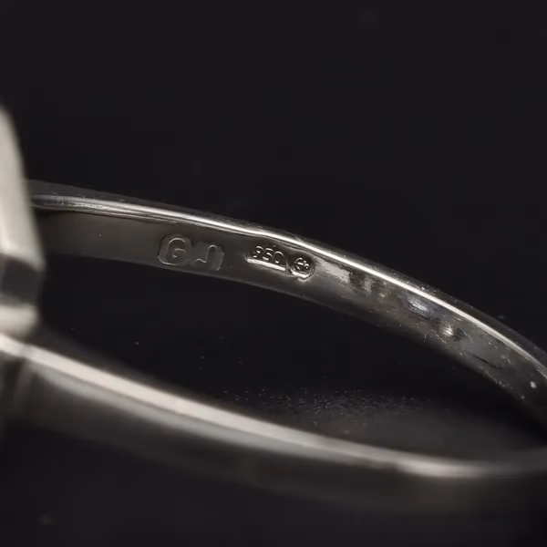 Platinum Sapphire and Diamond Ring